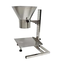 4.7inch Stainless Steel Feeding Hopper with Support Stand Manual Filling Package Funnel for Filling Powder Paste Liquid Granule