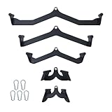 yoakaiax 5 piezas de accesorios de extracción LAT, barra de tracción LAT para máquina de cable, gimnasio en casa, fitness, remo, barra en T, polea de cable, accesorios de máquina de cable, barra de