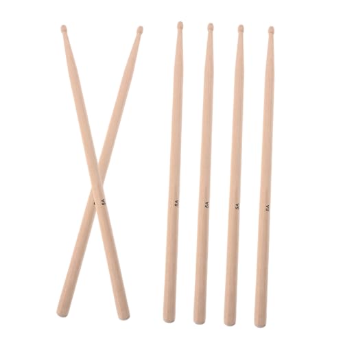 3 pares de baquetas de madera para batería miniatura 1