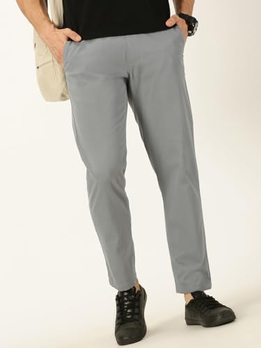 Image of Thomas Scott Men's | Solid | Light Weight | Breathable Fabric | Elasticated Waist | Mid Rise | Regular Fit | Cotton Blend | Drawstring | Chino Trouser | Pants