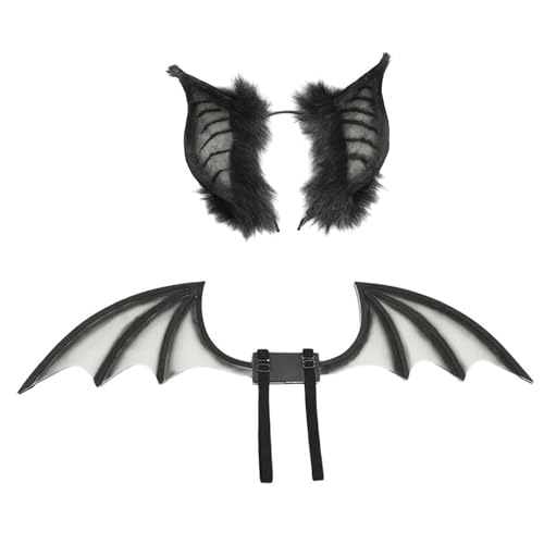 Bandeau chauve-souris réglable pour Halloween et soirées déguisées gothiques