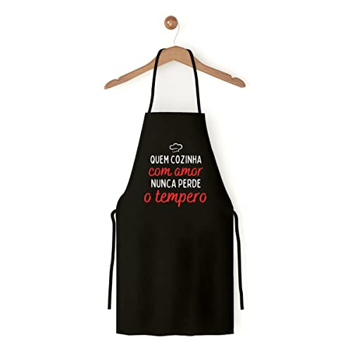 Avental De Cozinha Churrasqueiro Preto Cozinha Com Amor