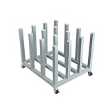 Xikopus 16-Roll Large Vinyl Roll Storage Rack,Heavy-Duty Media Roll Cart,Mobile Paper Roll Holder for Blueprint Storage/Fabric/Butcher Paper Organization