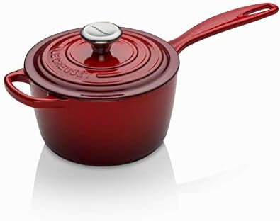 Le Creuset Signature Enamelled Cast Iron Saucepan With Anti Drip Pouring Lip and Vented Lid, For All Hob Types, 16 cm, 1.2 Litres, Volcanic, 211811609