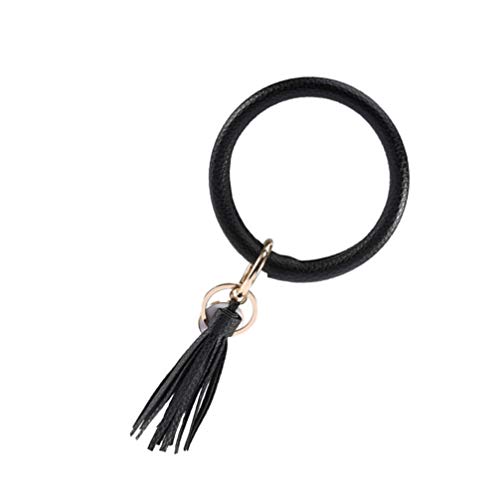 HEALLILY Sleutelhanger Armband Lederen Polsbandje Sleutelhanger Lederen Bangle Armband O Ring Sleutelhangers voor… - Image 3