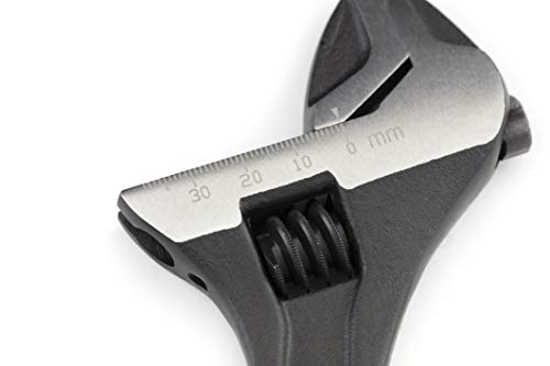 Sata 10-Inch Professional Extra Wide Jaw Adjustable Wrench With Forged Alloy Steel Body And A Chrome Plated Finish - St47124 #TOP1