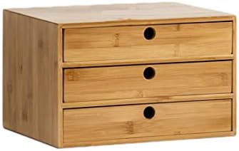 Chest of Drawers Desktop Organiser Holder Storage Unit Wood Storage Chest, Multi-Function Storage Caddy Drawers, Office Supplies Drawer | Eco-Friendly Makeup Holder,D25 X W16 X H11cm