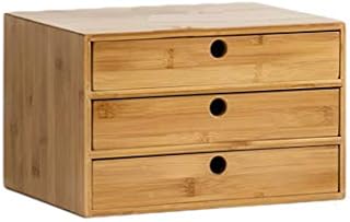 Chest of Drawers Desktop Organiser Holder Storage Unit Wood Storage Chest, Multi-Function Storage Caddy Drawers, Office Supplies Drawer | Eco-Friendly Makeup Holder,D25 X W16 X H11cm