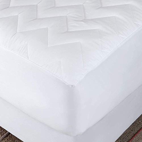 Image of Waterguard Quilted Cotton Mattress Pad - Full XL Size - Soft, Comfortable, and Fluffy Mattress Pad - Waterproof Mattress Protector Stretched 13 inch for Snug Fit on Regular Sized Mattress