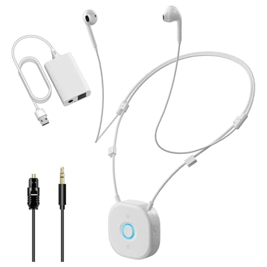 Holdsound HSD100 TV Kopfhörer Kabellos Senioren, Funkkopfhörer Kabellos für TV mit USB-Sender, Nackenbügel-Design, Verbesserte Lautstärke, Keine Audioverzögerung, Plug-and-Play, 15 Stunden, Schwarz