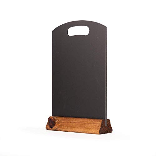 Chalkboards UK Handheld Tafelblad Blackboard met sokkel, hout, zwart, 31 x 21 x 4 cm