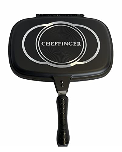 Poêle à steak réversible Cheffinger double face 36 cm cuisson saine