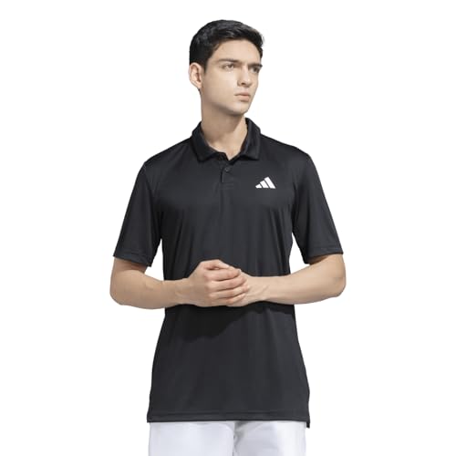 Image of adidas Men's Polyester Geometric Regular Fit Polo Shirt