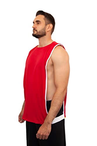 Kit Colete de Futebol Dupla Face 12 Unidades (Amarelo-Vermelho)