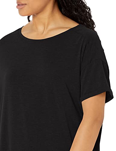 Amazon Essentials Women's Studio Relaxed-Fit Lightweight Crewneck T-Shirt (Available In Plus Size), Black, Medium #TOP2