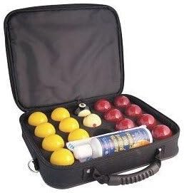 Aramith Super Pro Cup League Pool Balls in Nylon Ball Storage Case 2 inch with 1 7/8 inch White