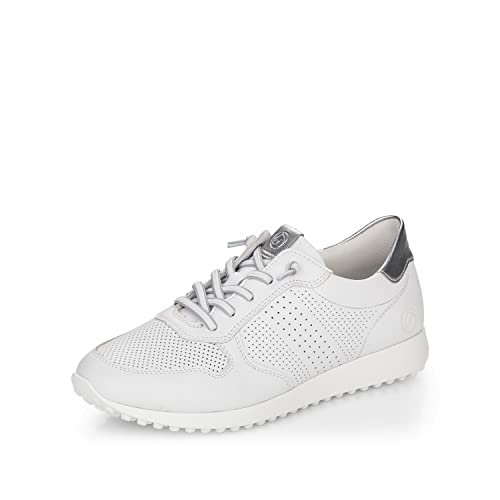 Remonte Damen Sneaker D3100, Frauen Schnürschuhe,lose Einlage,Schnuerung,lace-up,Shoes,Low-tie,schnürschuhe,schnürer,Weiss Kombi,44 EU / 9.5 UK Cover