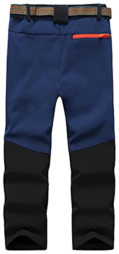 Dafengea Kids Snow Ski Pants Hiking Boys Girls Outdoor Waterproof Windproof Fleece Warm Snowboard Pants,Kz2068-Black1-7Y #TOP1