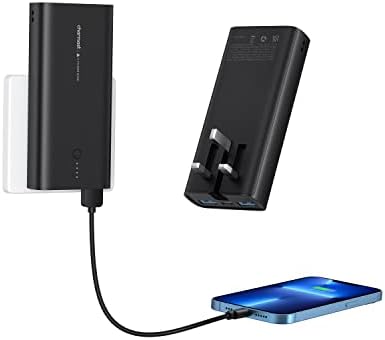 Charmast 10000mAh Power Bank with AC Plug, PD 20W USB C Power Delivery Quick Charge QC 3.0 USB C Battery Pack with Foldable Built-in AC Wall Plug Compatible with iPhone iPad Samsung and More