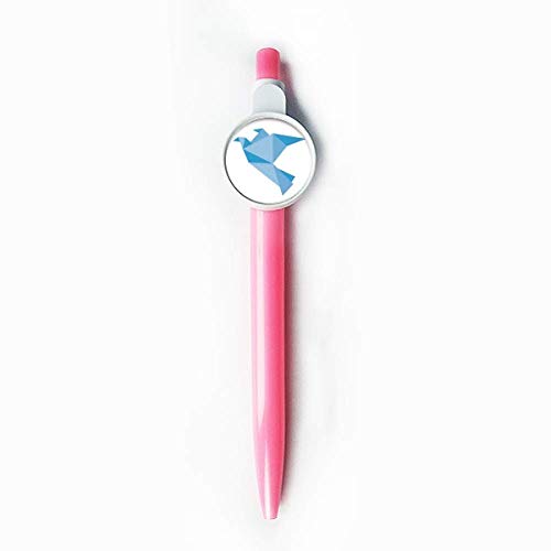 Stylo bille rétractable à motif origami bleu accessoire écriture et papeterie