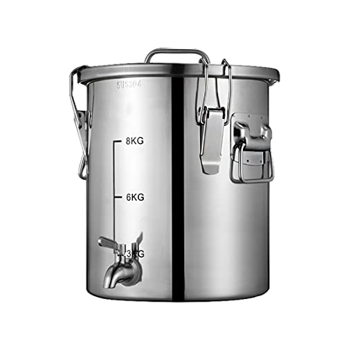 Ollas de acero inoxidable de 18 L para almacenar alimentos sin humedad