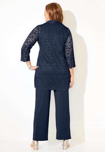 Catherines Women's Plus Size 3-Piece Lace Pant Set2
