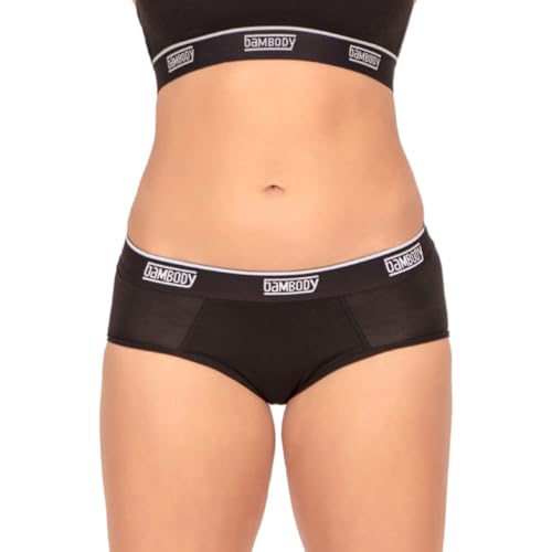 Image of Bambody Absorbent Hipster for Light Flow, Sporty Period Panties for Women & Teens - Comfortable & Soft Protective Active Wear