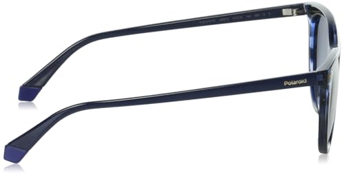 Polaroid Sunglasses Women's Polaroid Female Sunglasses Style PLD 4107/S Cat Eye, Blue Havana/Polarized Blue, 52mm,18mm3