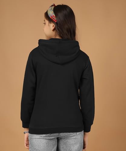 Image of KYDA KIDS Girls Cotton Hooded Sweatshirt | Regular Fit Full Sleeves Winter Wear Hoodies