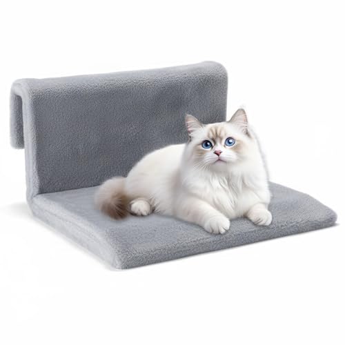 GYHWOFUL Katzenbett für Heizungen 45×30 cm, Hängendes Katzenbett mit kuscheligem Plüschbezug, Waschbare Katzen-Heizungsliege mit robustem...