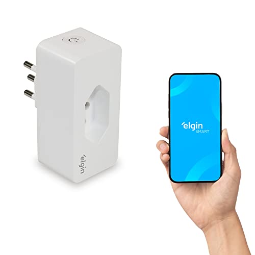 Plugue de Tomada inteligente 10A Elgin Bivolt Compatível com Alex...