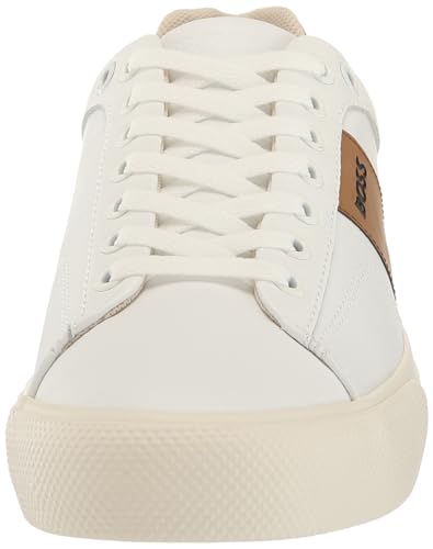Image of BOSS Men's Aiden Logo Block Leather Low Top Sneakers | Casual Shoes