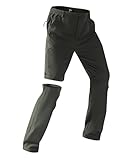 ZooYung Men's Convertible Hiking Pants Quick Dry Cargo Pants Lightweight Tactical Pants for Outdoor Fishing Traveling(818D.Green3-L)