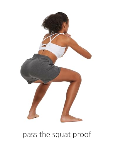 Image of BALEAF Women's Cotton Yoga Shorts Sweat Athletic Lounge Beach Shorts Jersey Pull On with Drawstring Pockets Summer
