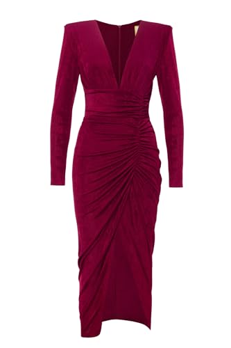 Swing Fashion Damen Nicol_Bordo Cocktail Dress, Rot, 42 EU