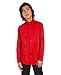 Calvin Klein Boys' Long Sleeve Sateen Dress Shirt, Button-Down Style with Buttoned Cuffs & Shirttail Hem, Dark Red, 7