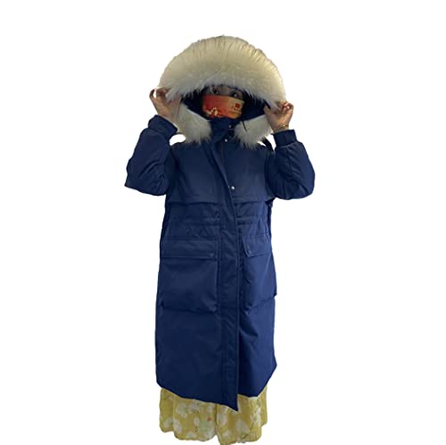 Parka à capuche d'hiver longue femme en duvet de canard M