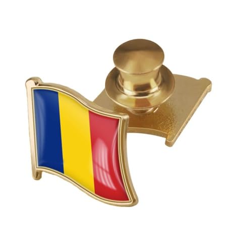 Image of vmcoatdu Country Flag Backs Locking Pin Keepers Locking Clasp Pin Badge International Travel Brooch Metal Alloy Souvenir Pin 0.75x0.7 Inch Small Pin