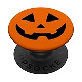 Diseño de cara de Jack O Lantern lindo y divertido Halloween PopSockets PopGrip Adhesivo