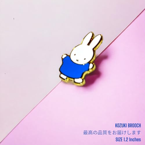 Image of Enamel Bunny Pin - Cute Rabbit Brooch for Women & Girls - Lapel Clip Animal Pins