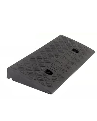 MSDDWL Rampa De Nivelación De Automóviles Almohadilla De Plástico PVC para Rampa De Carretera Estera Triangular Cuesta Arriba para Coche Bordillo De Goma 50x22x6cm 1 Uds.(Black)