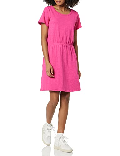 Amazon Essentials Damen Kurzärmeliges Minikleid aus Baumwolljersey mit...