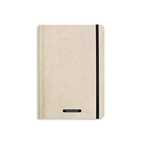 Matabooks, cuadernos sostenibles y veganos A5 de papel de hierba dulce, Nari, 138 páginas, naturaleza, hecho a mano, Made in Germany (Blanko (liniert))