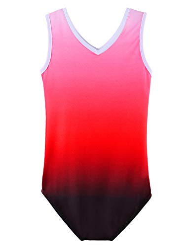 Gymnastics Leotard For Girls Shiny Diamond Ballet Dance One Piece B180_Red_14A #TOP2