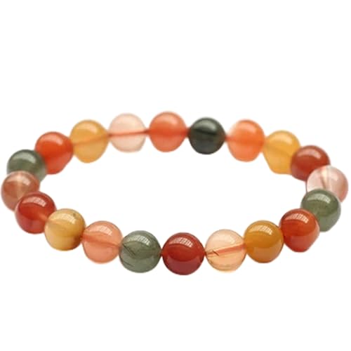 Bracelet en quartz rutilé naturel perles rondes 6mm multicolores