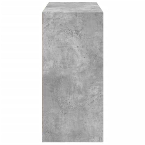 Armario gris hormigón 77x48x102 cm compacto y robusto de madera 6