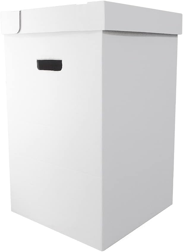 The Cake Decorating Co Tall Cake Box - 16" x 16" x 27" Extra Tall Corrugated White Cake Box with Insert and Lid - For Safely Carrying and Transporting Large Cakes, including Birthday and Wedding Cakes