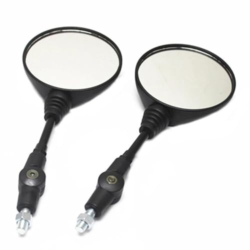 Espejo retrovisor motocicleta negro minimalista con ajuste firme