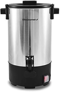 Elite Gourmet CCM-035 30 Cup Electric Stainless Steel Coffee Maker Urn, Removable Filter for Easy Cleanup, Two Way Dispenser with Cool-Touch Handles