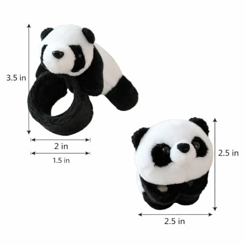 Image of Medigo Slap Bands for Kids, Panda Rakhi Slap Bracelet,Cute Panda Slap Bracelet Plush Toy - Soft Stuffed Animal Wristband for Kids & Adults Soft Plush Wristband for Boys & Girls, Unique Rakhi Gift